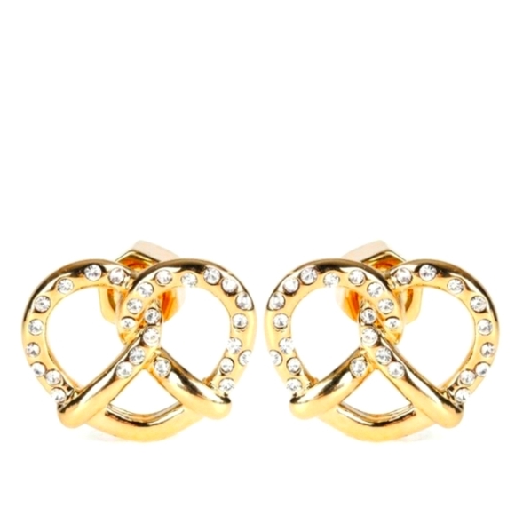 MARC by MARC JACOBS Crystal silver pretzel earrings - Picture 3 of 3